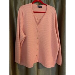 Land's End 100% cotton button up sweater/cardigan